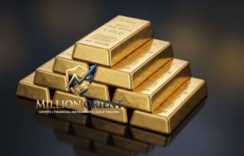 Gold Bullion Bars Pyramid